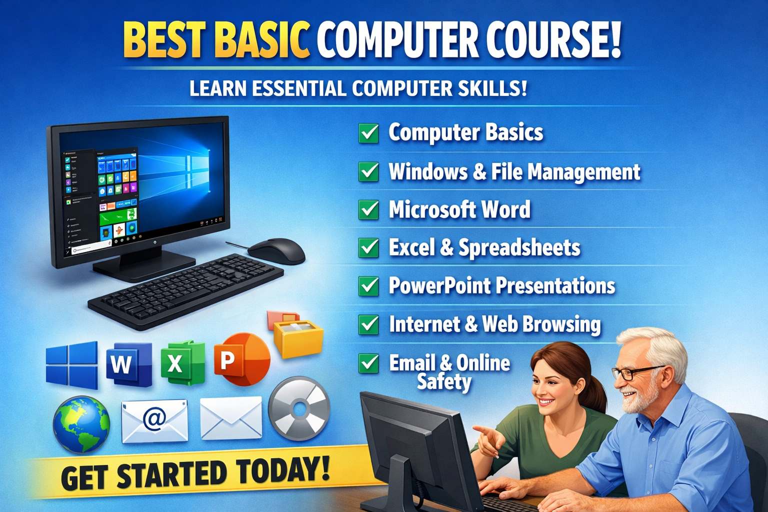 Students learning Best Basic Computer Course in Seohara – Digital Inbox Computer Institute