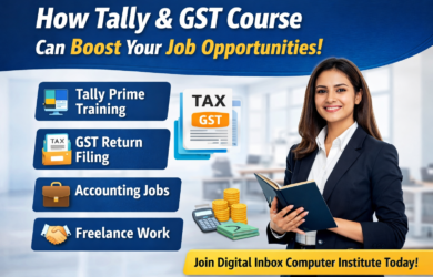 Tally Prime and GST training for accounting jobs at Digital Inbox Computer Institute